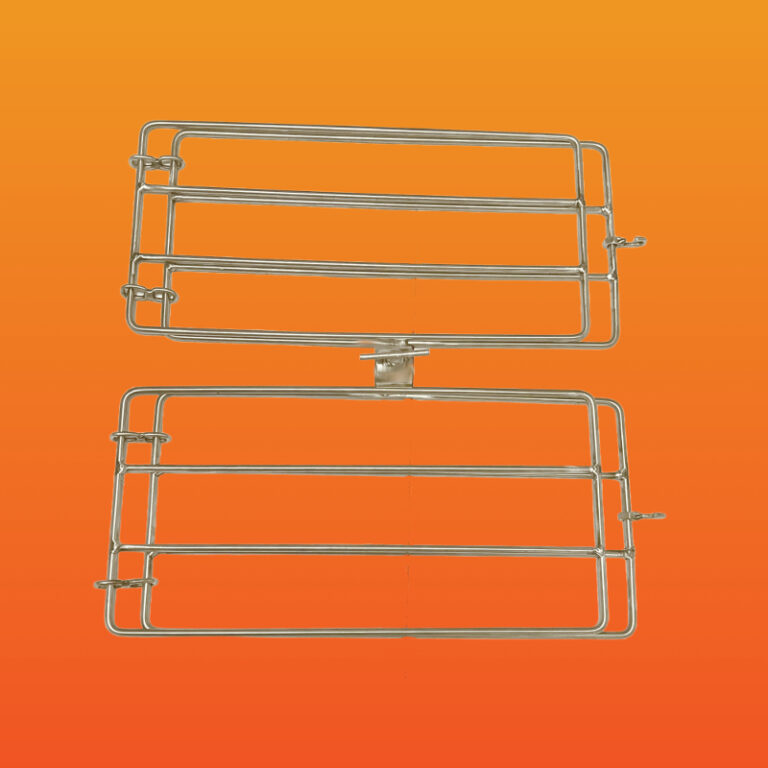 Spit wings, rotisserie clamp