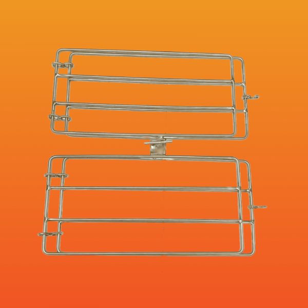 Spit wings, rotisserie clamp